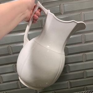 HUGE Pre 1897 Royal Ironstone China Alfred Meakin England Antique Pitcher